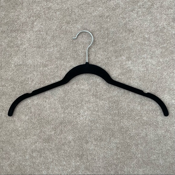30 Black Velvet Hangers for Shirts and Dresses